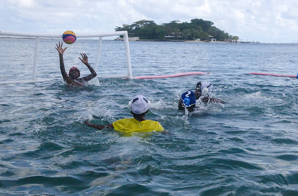 The Swim, Splash & Survive program delivers a range of aquatic sports activities.