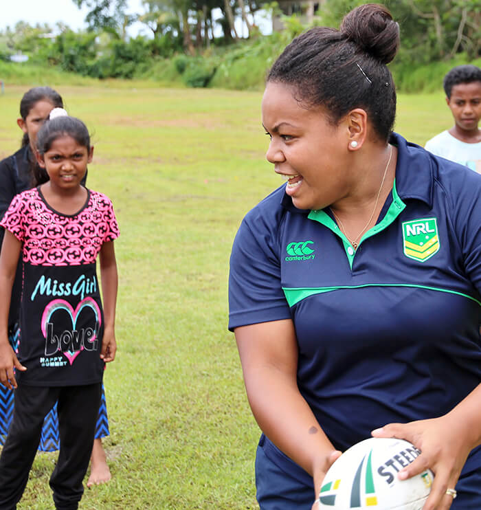 Woman and girls playing sports