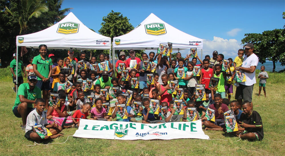 The League for Life program in Fiji delivers a range of rugby league-themed activities and positive social messages.