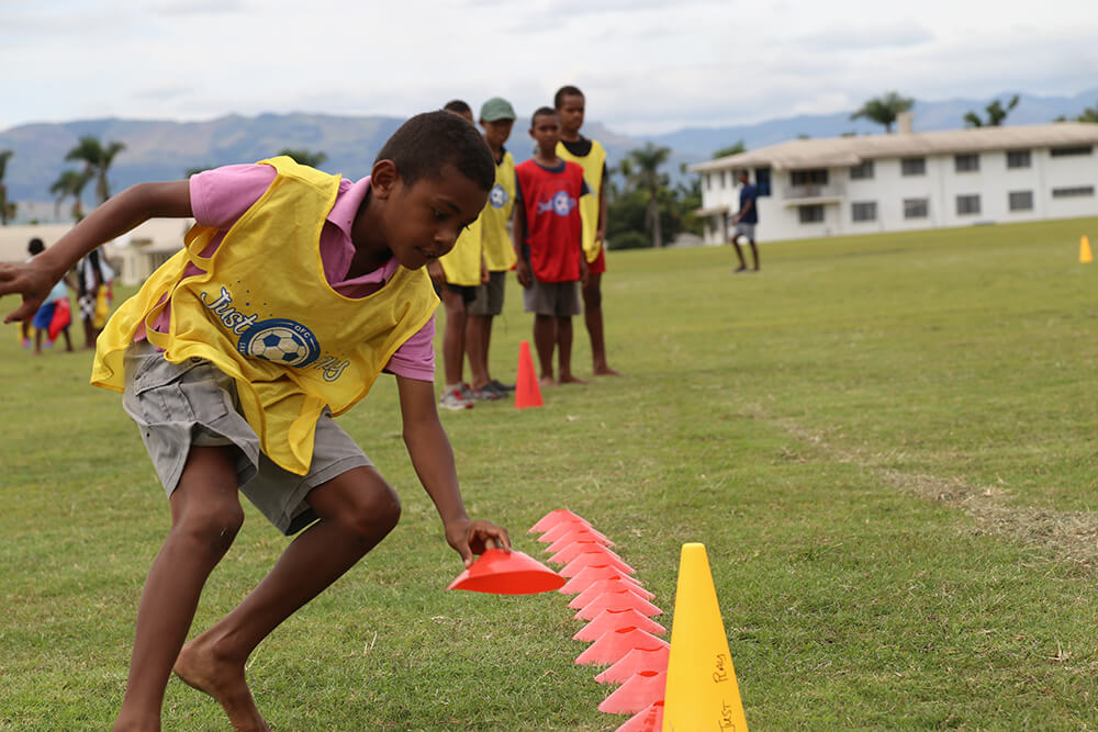 football training in action