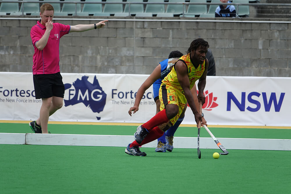 Hockey in action