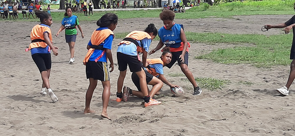 The PNG Rugby Union Inclusion Impact program focuses on the inclusion of women and girls, and those who are hard of hearing or deaf, in all aspects of rugby union.