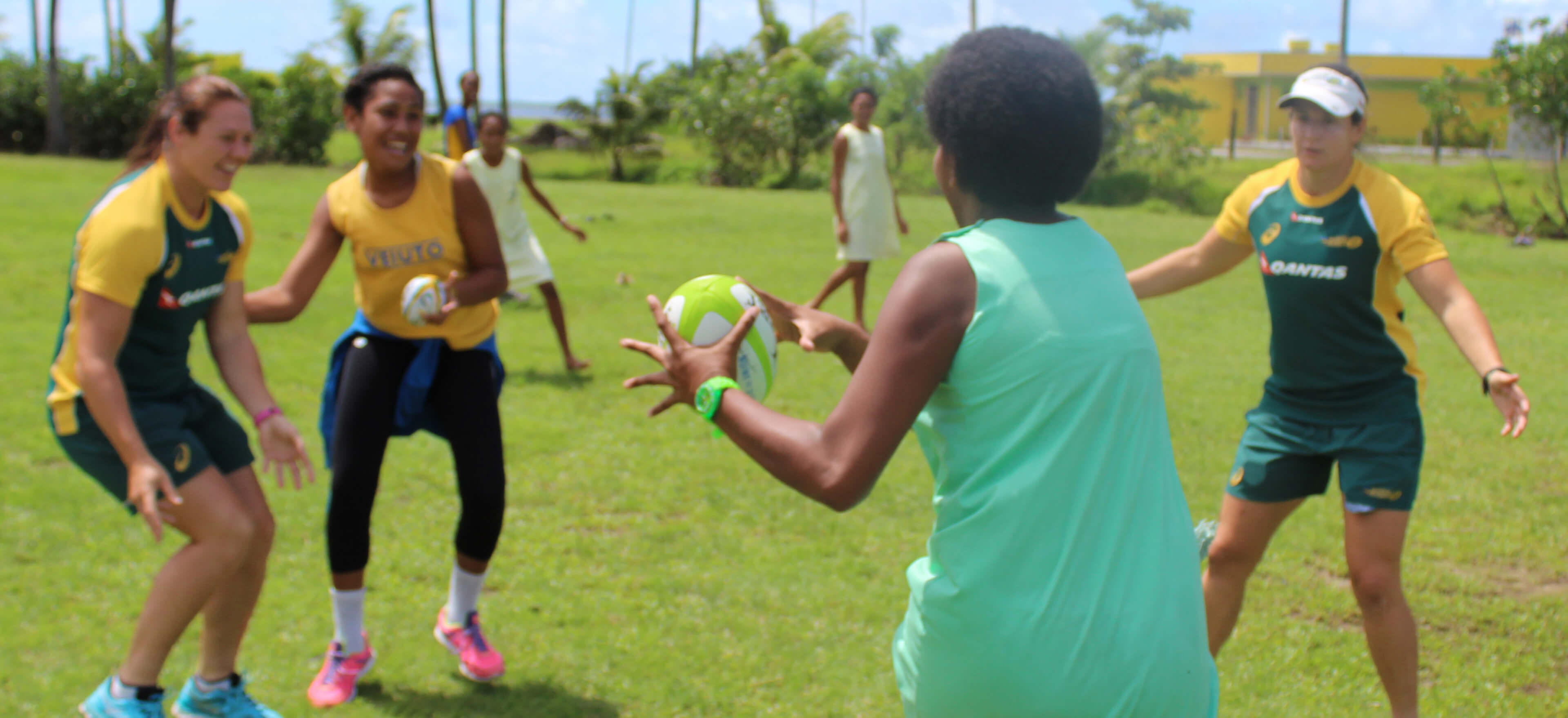 Fijian women playing sports