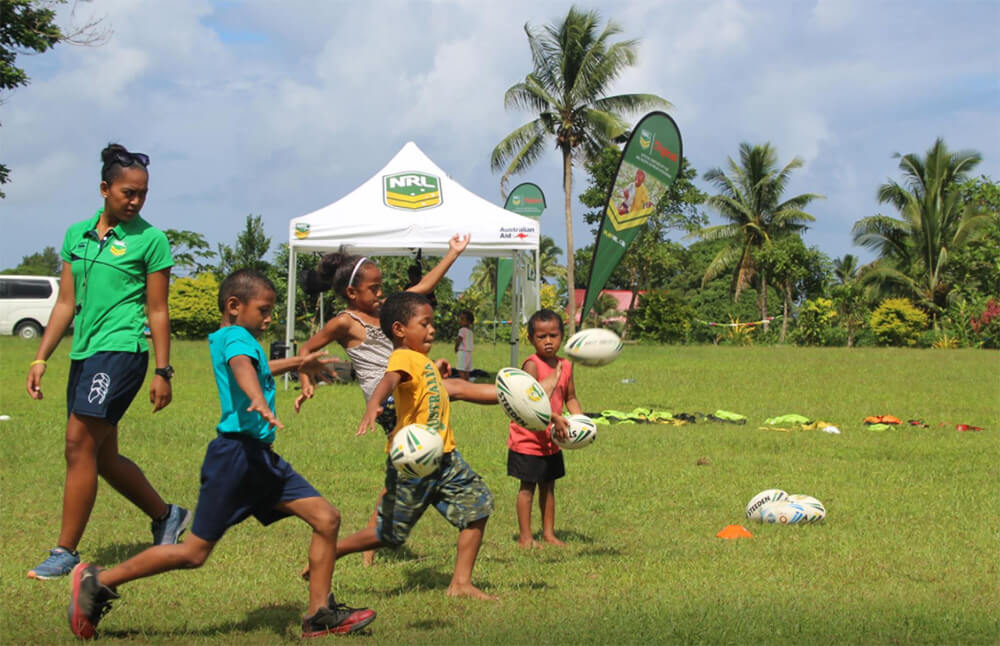 The League for Life program in Fiji delivers a range of rugby league-themed activities and positive social messages.