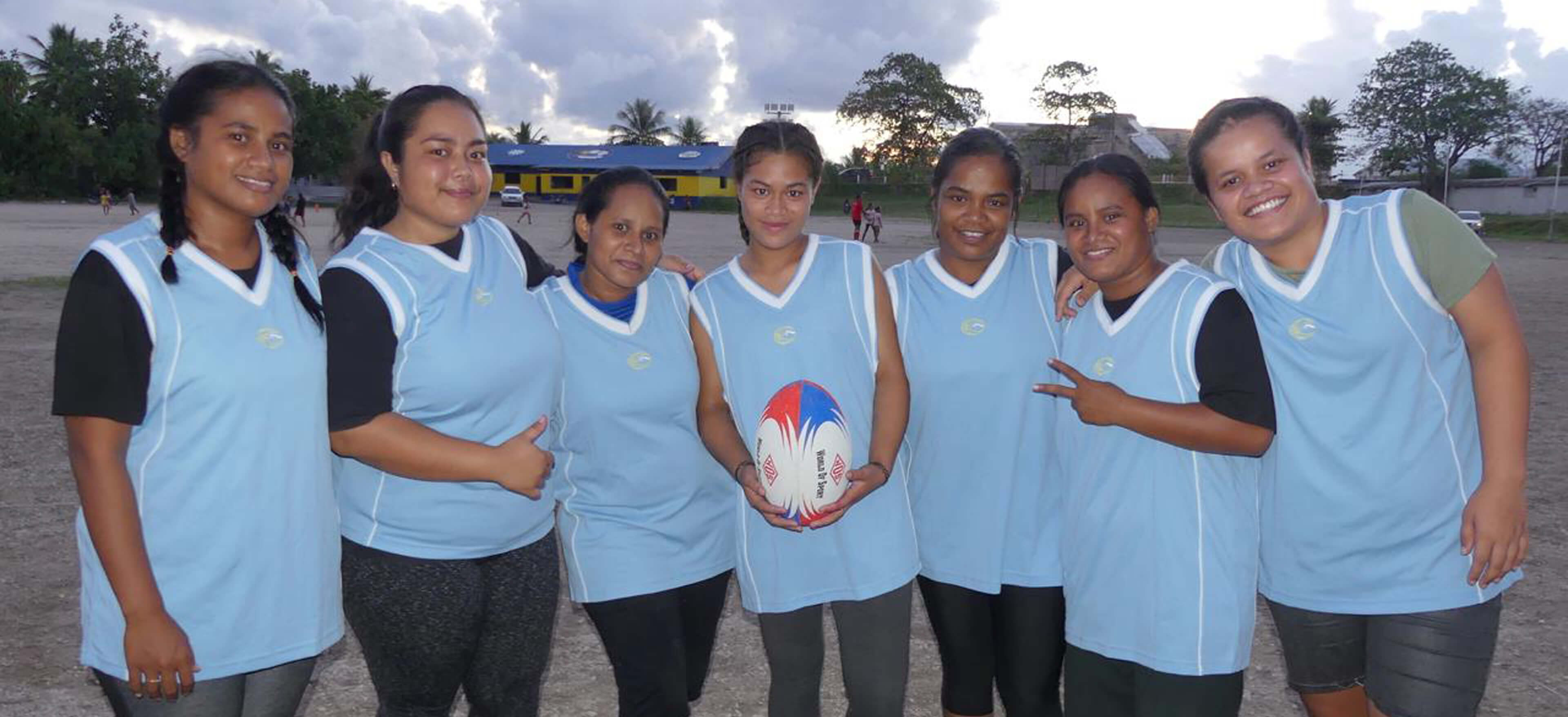 Female rugby team ready to play