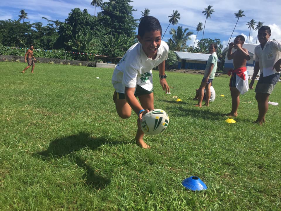 Enjoying rugby league in Samoa