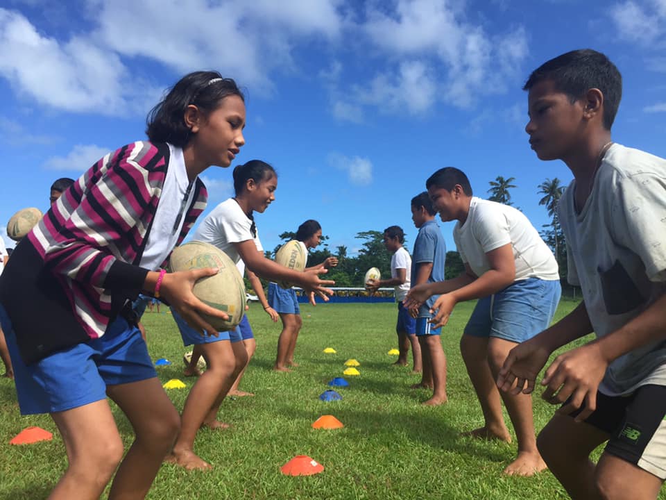 Enjoying rugby league in Samoa