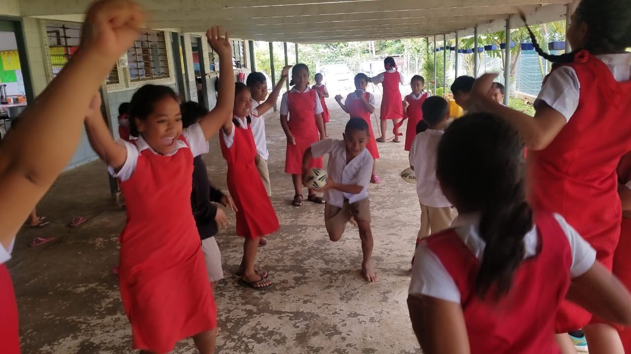 The League for Life program in Fiji delivers a range of rugby league-themed activities and positive social messages.