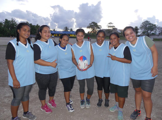 Female rugby team ready to play 