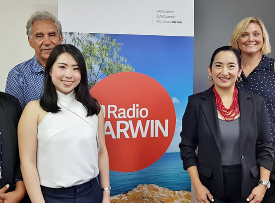 Journalists at ABC Radio in Darwin 