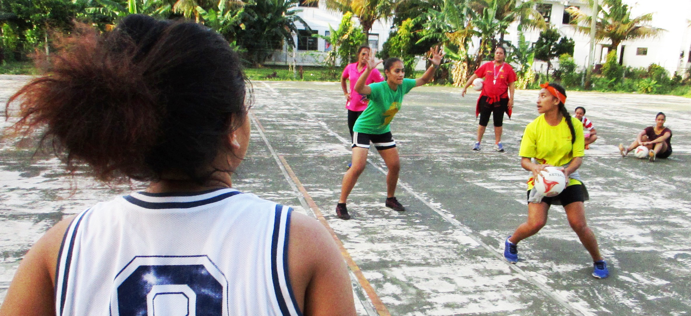 Women in Tonga playing netball