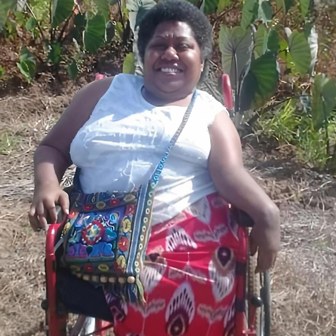A woman in a wheelchair in Fiji