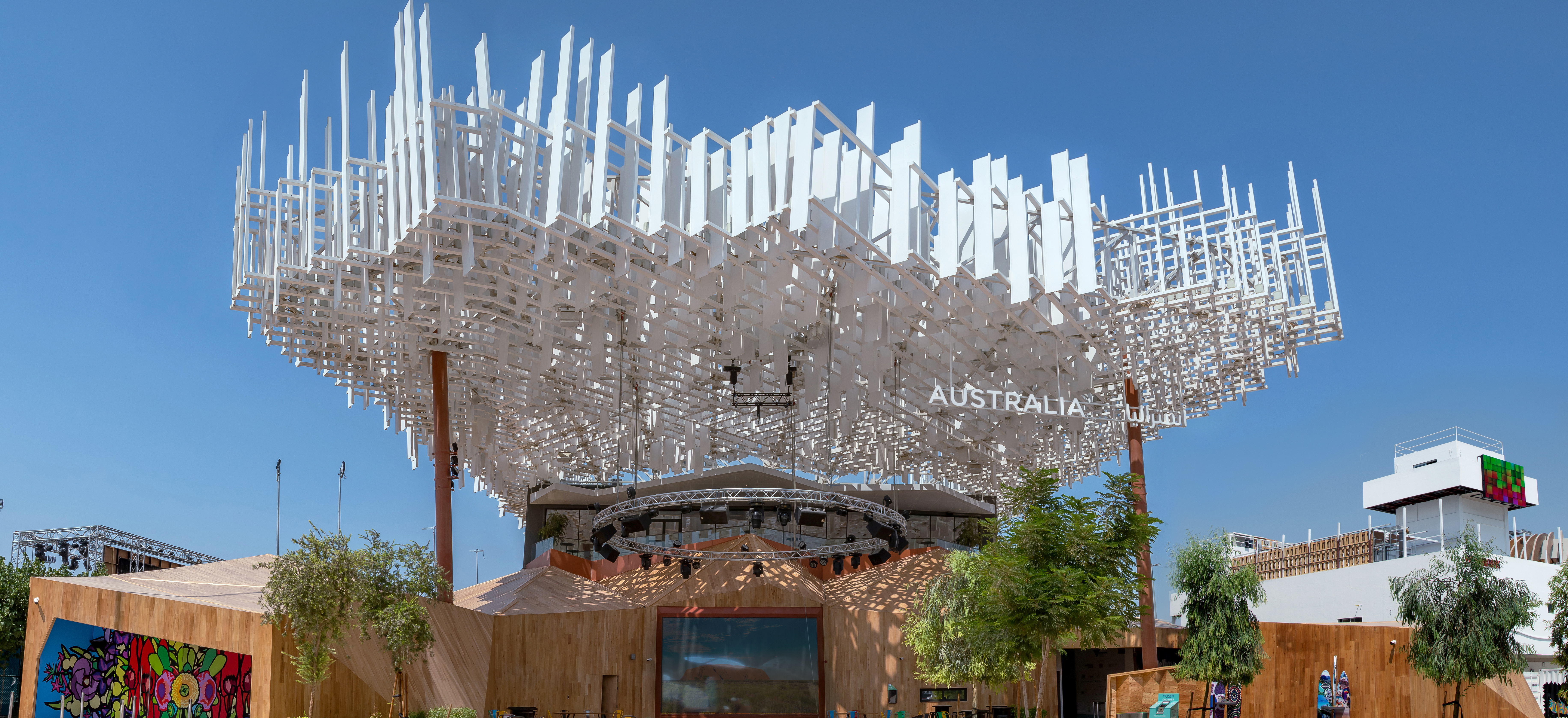 A futuristic Australian building in Dubai