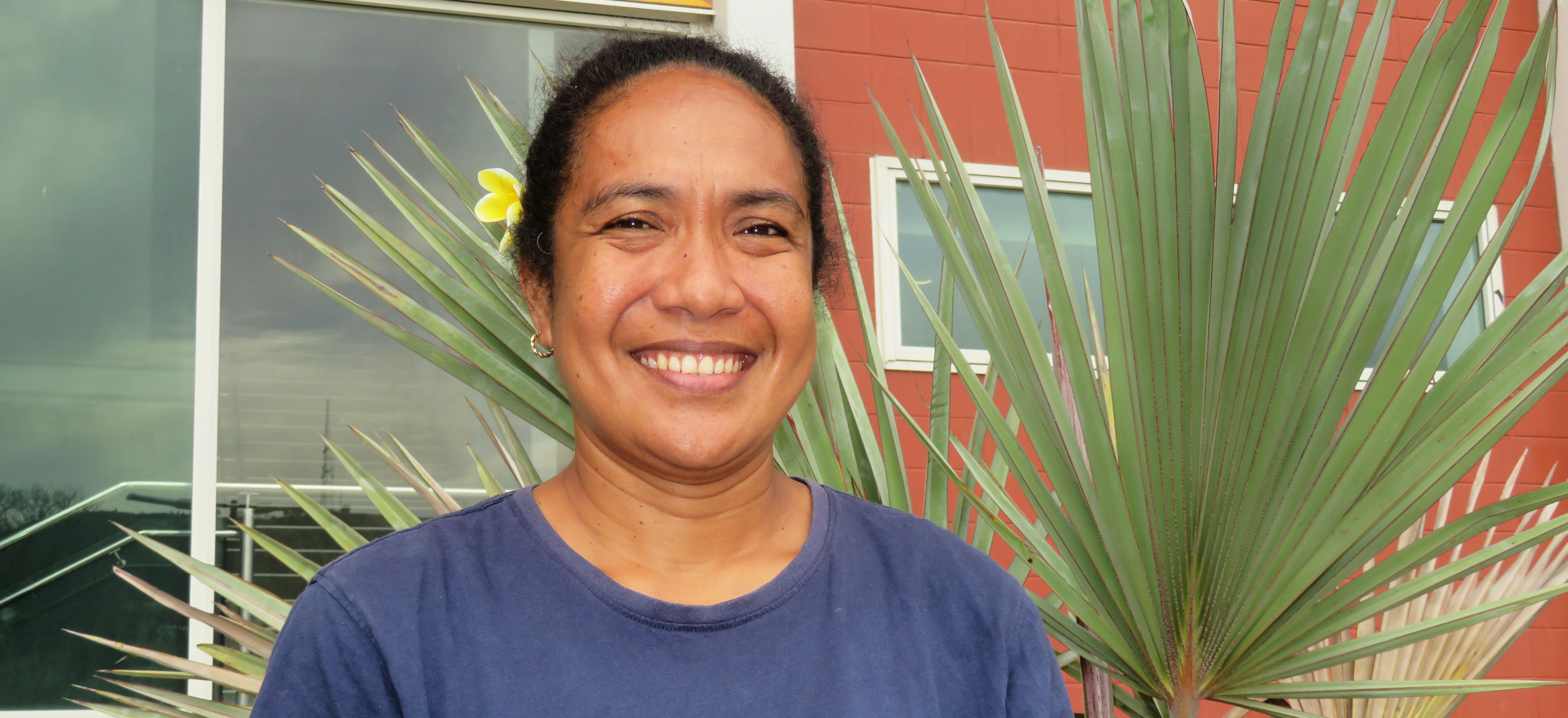A woman in Papua New Guinea smiling