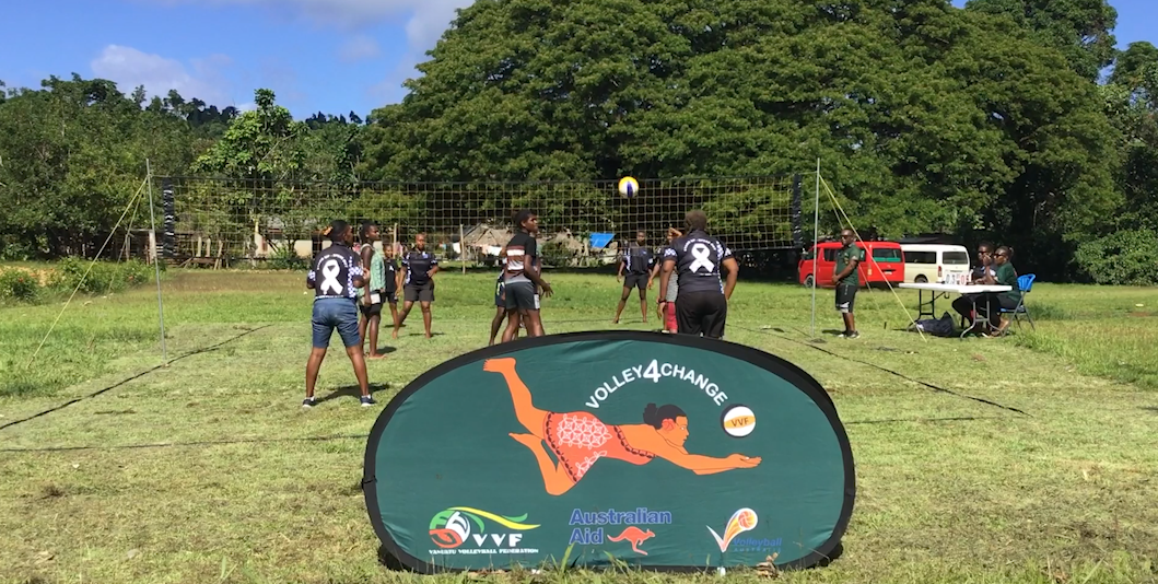 Women in Vanuatu playing volleyball