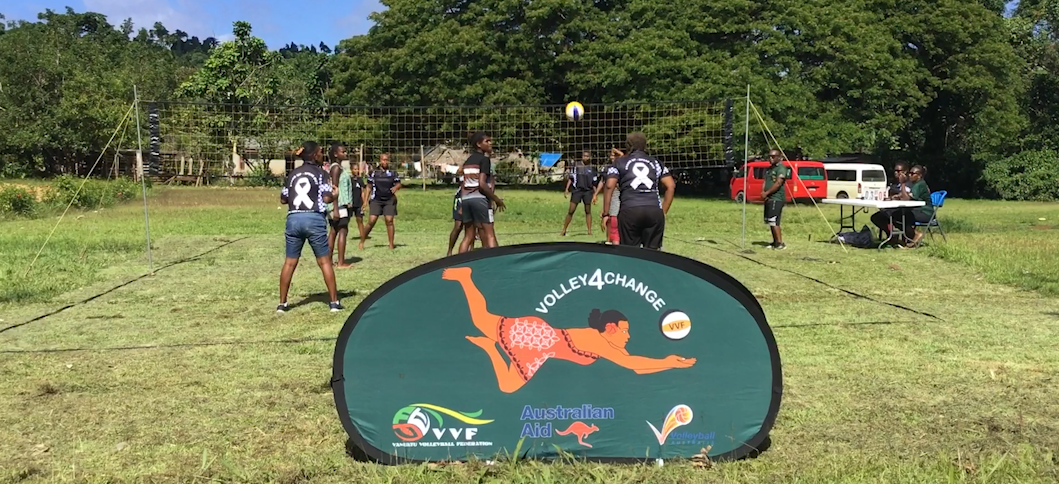Women in Vanuatu playing volleyball
