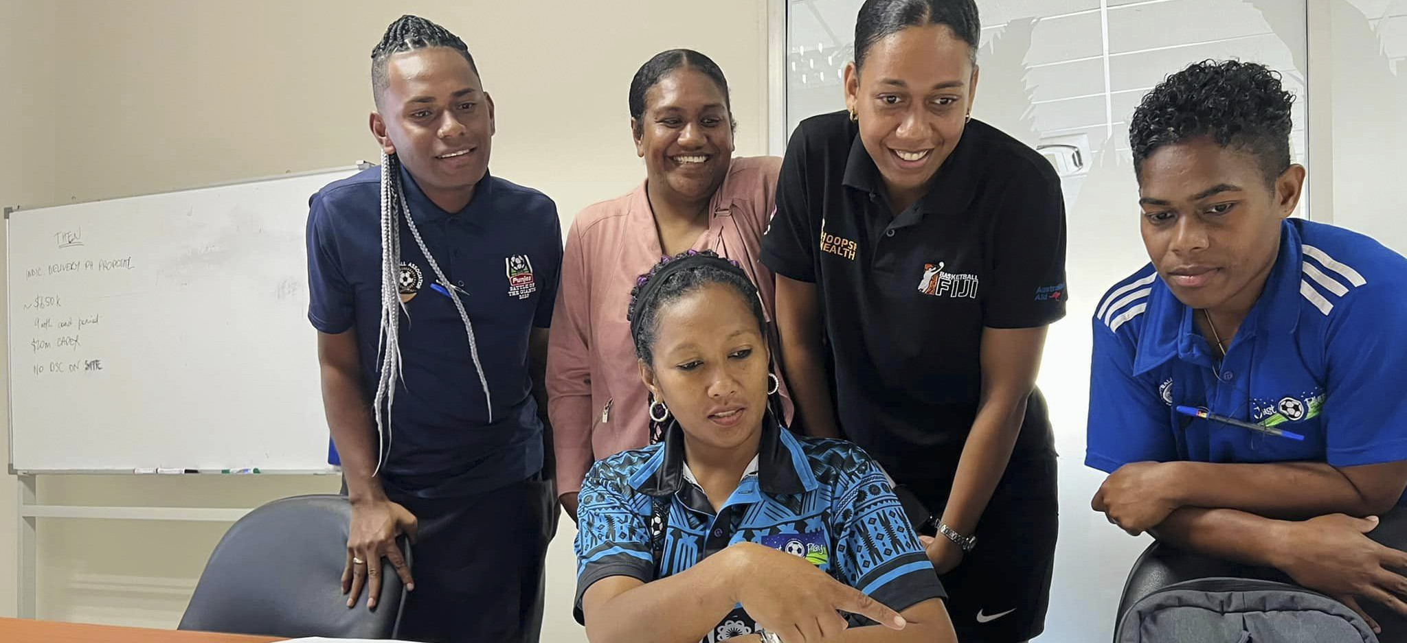 People in Fiji at a workshop