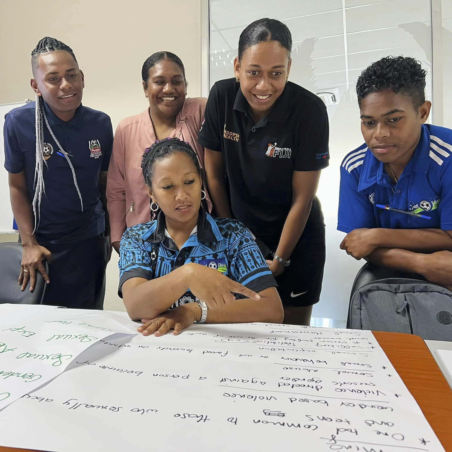 People in Fiji at a workshop