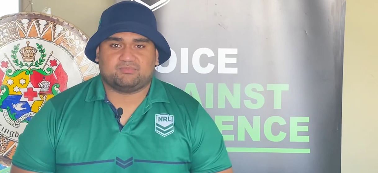 A man in Tonga speaking in a video