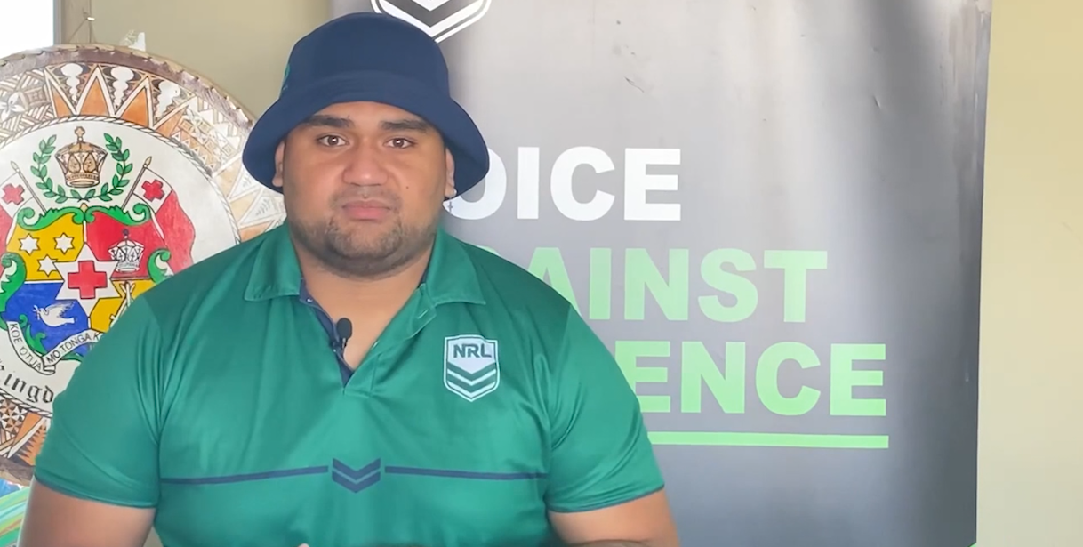 A man in Tonga speaking in a video
