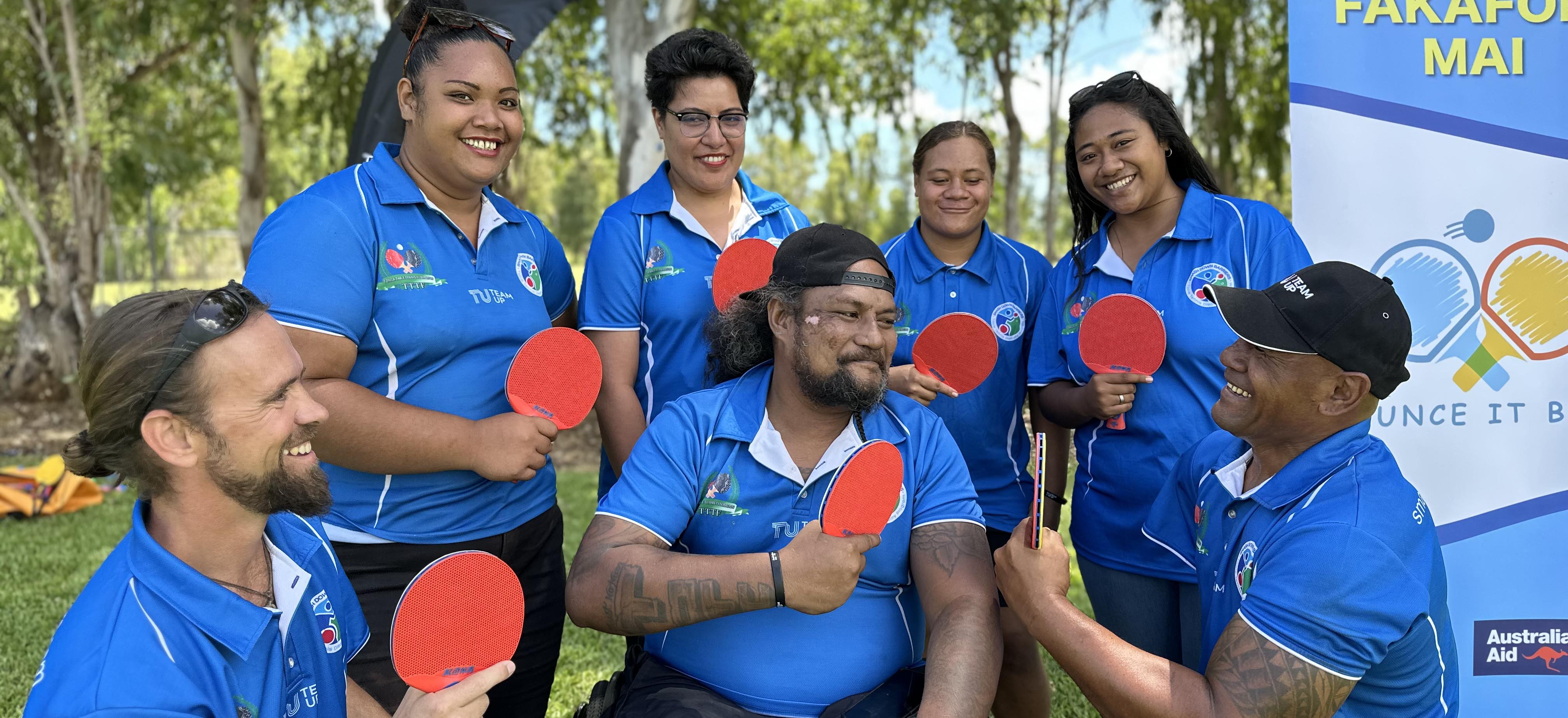 Staff of a table tennis program