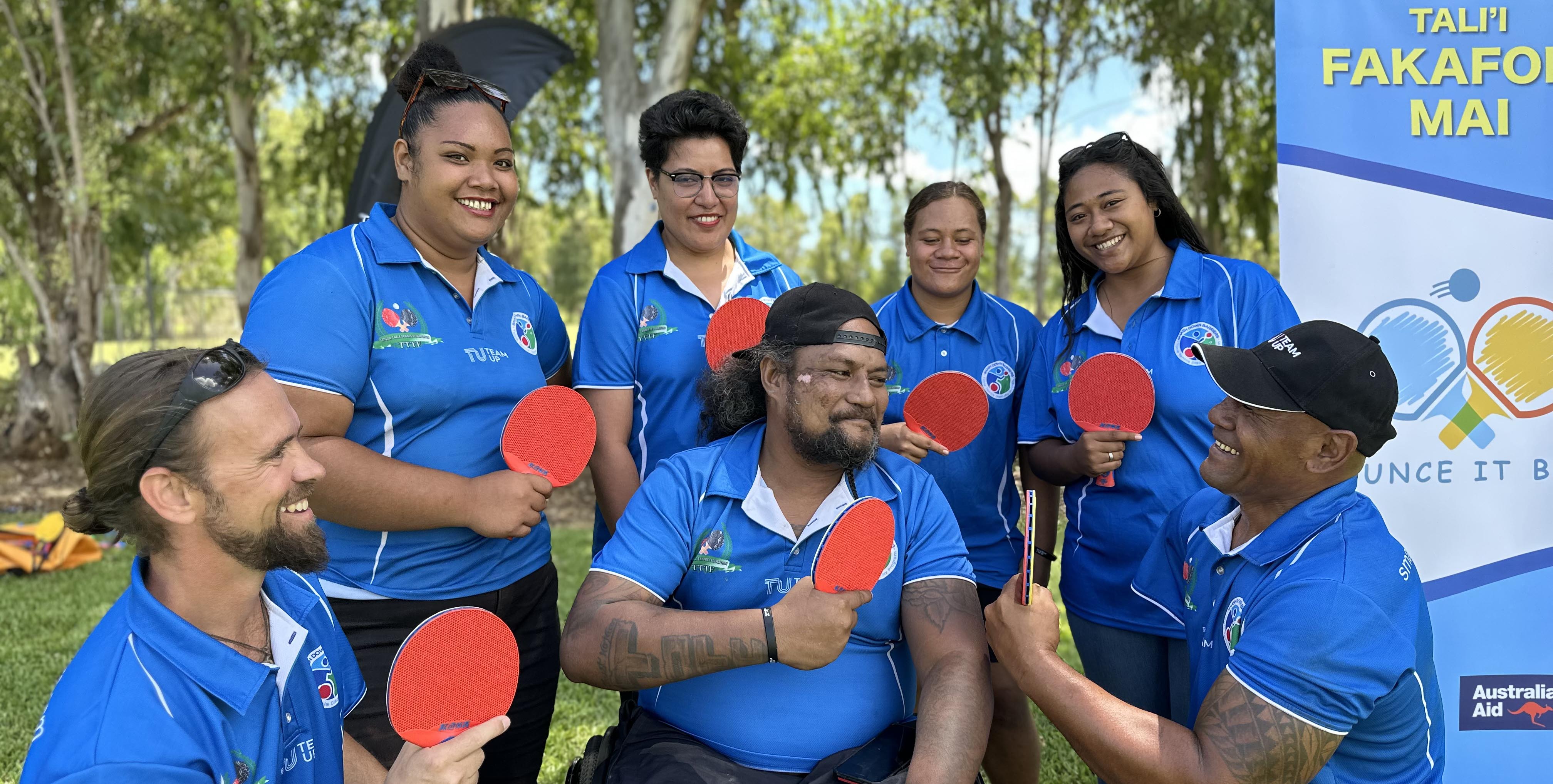 Staff of a table tennis program 