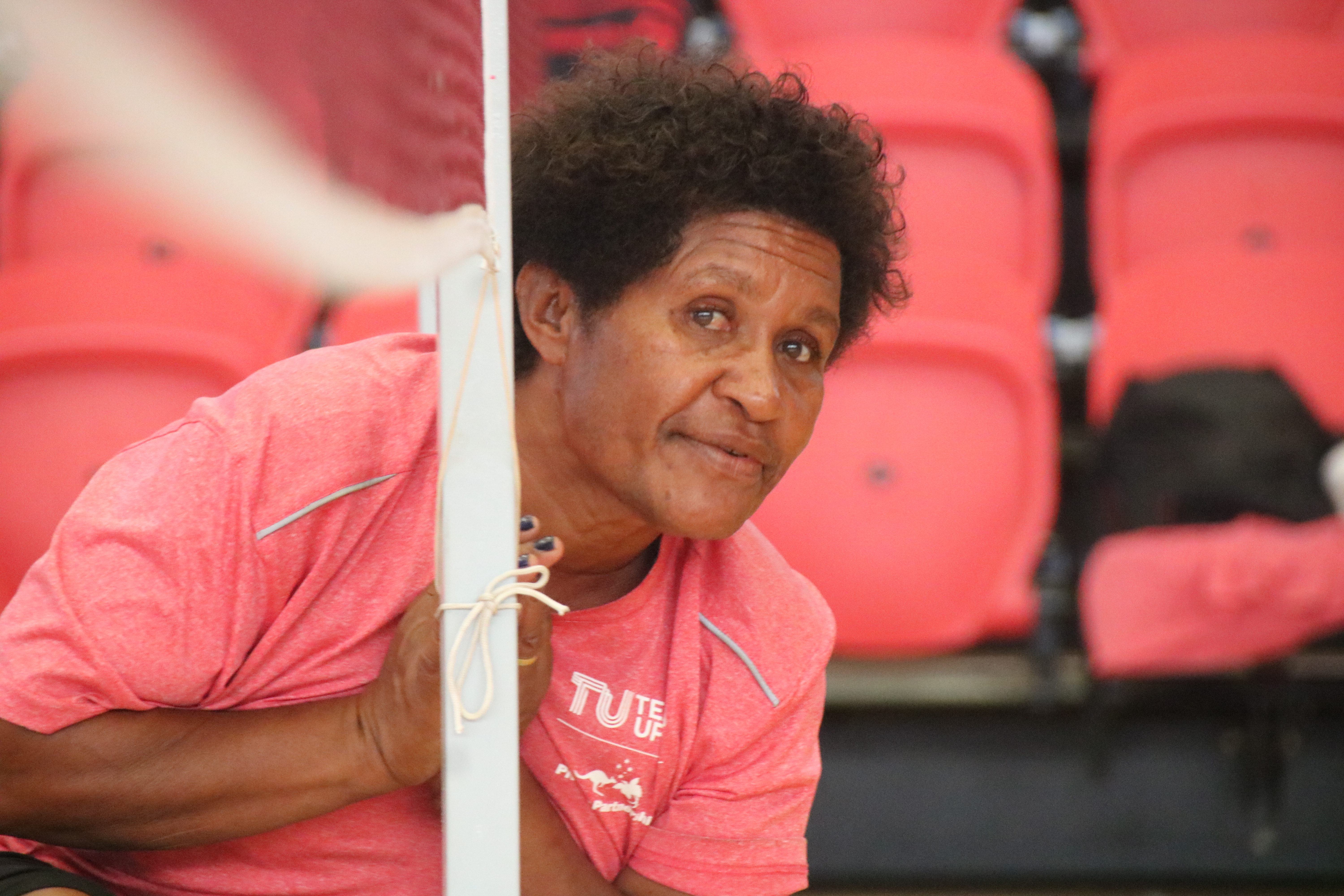 Eva Kamiak participates in the Inclusive Gymbad program 