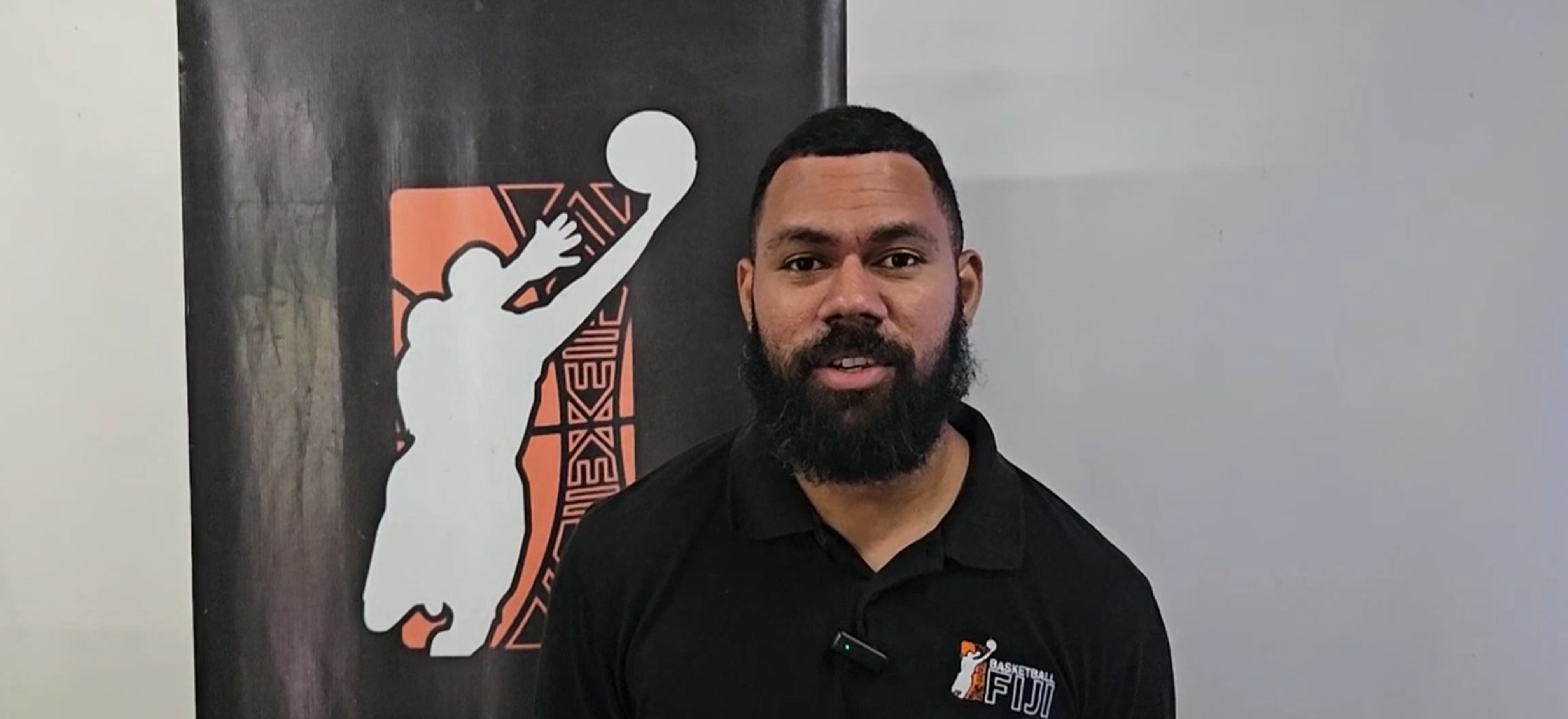 Basketball Fiji staff speaks to the camera