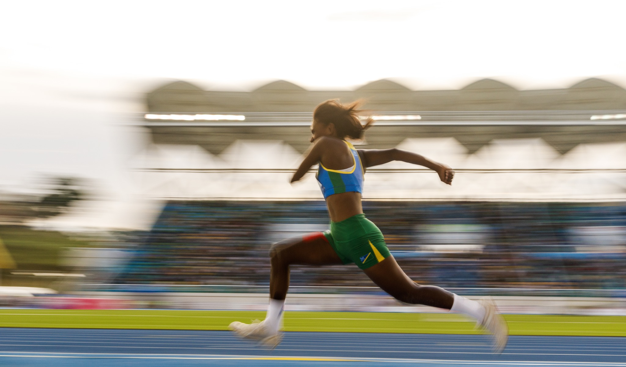 A para-athlete running