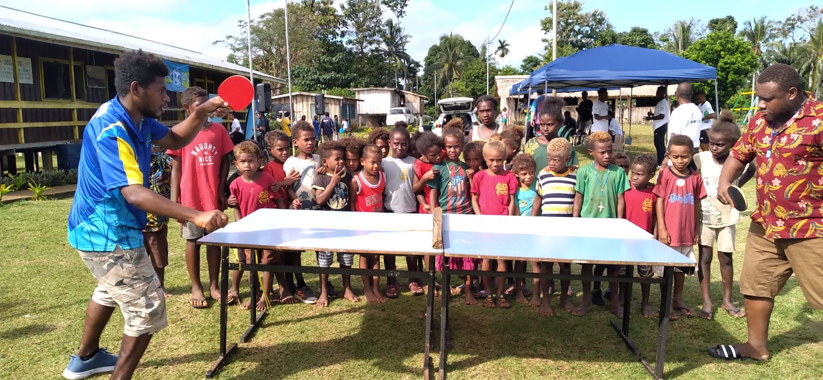 Children watching table tennis