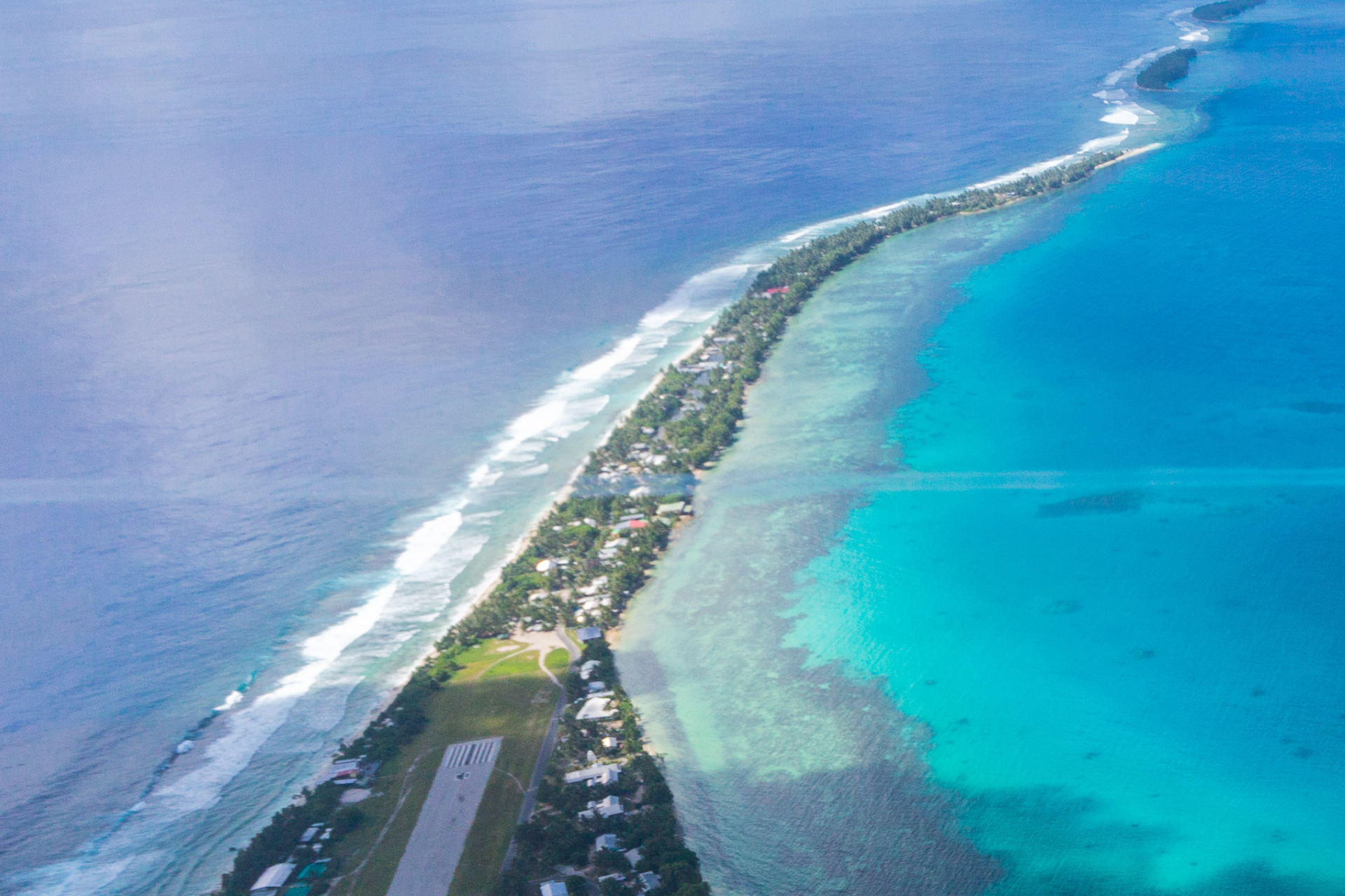 Aerial view of Tuvalu