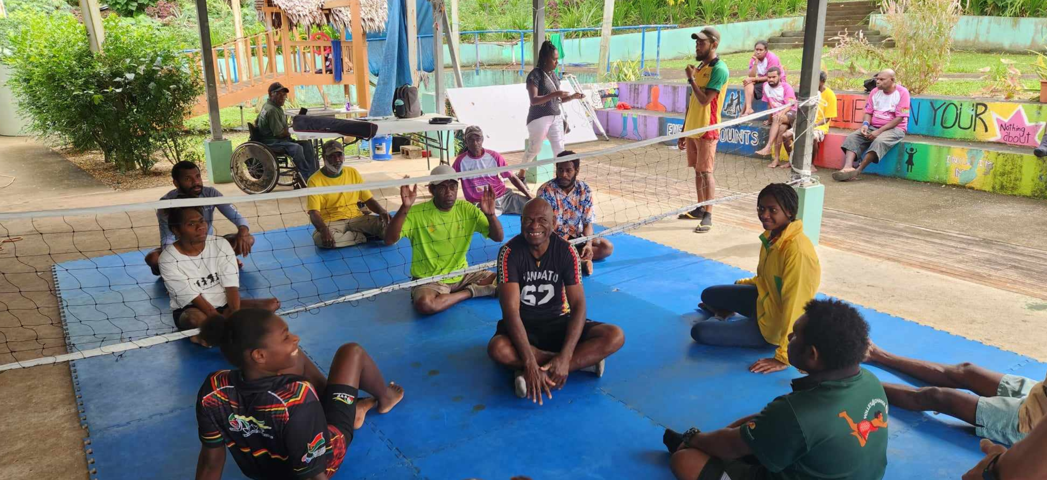 Sitting volleyball participants in Vanuatu