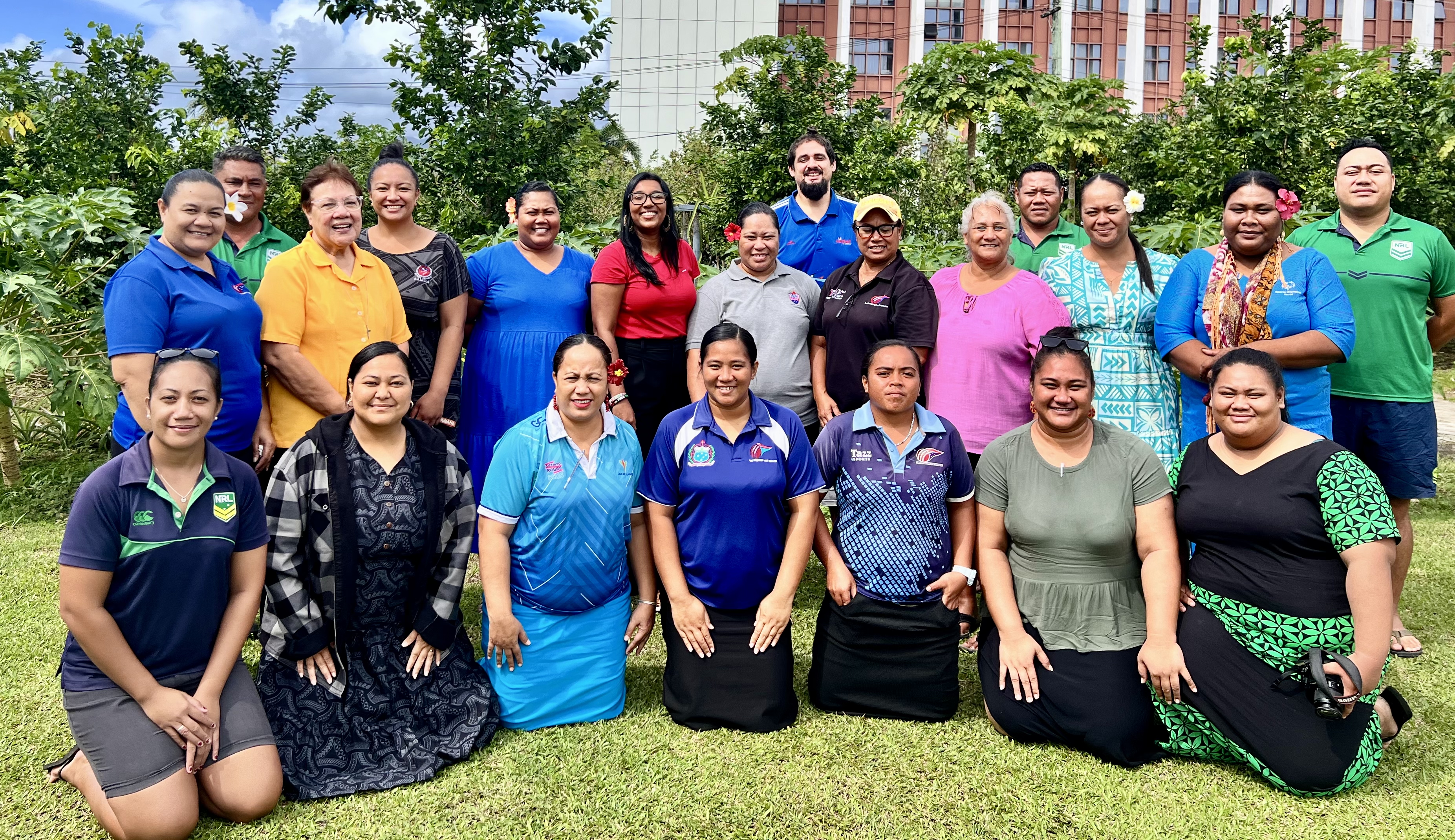 Workshop participants pose for a group photo