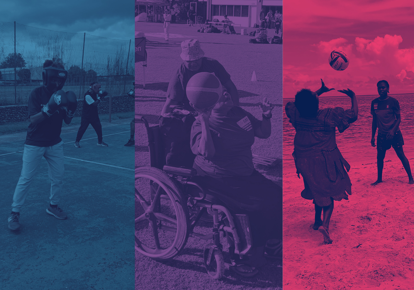 A panel of images showing various sport and athletes.