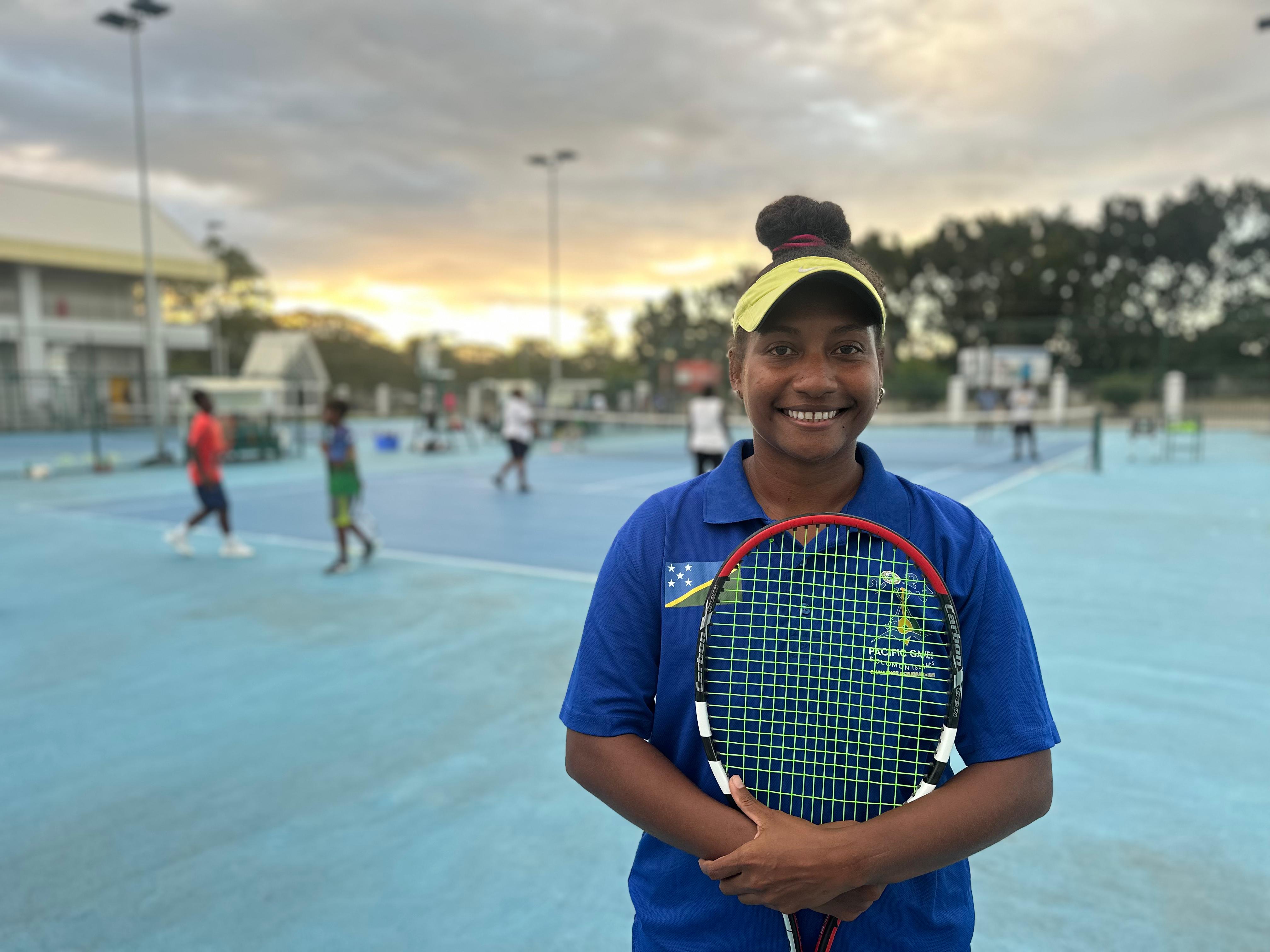 Amanda Korinihona is bringing Cardio Tennis to communities across Honiara.